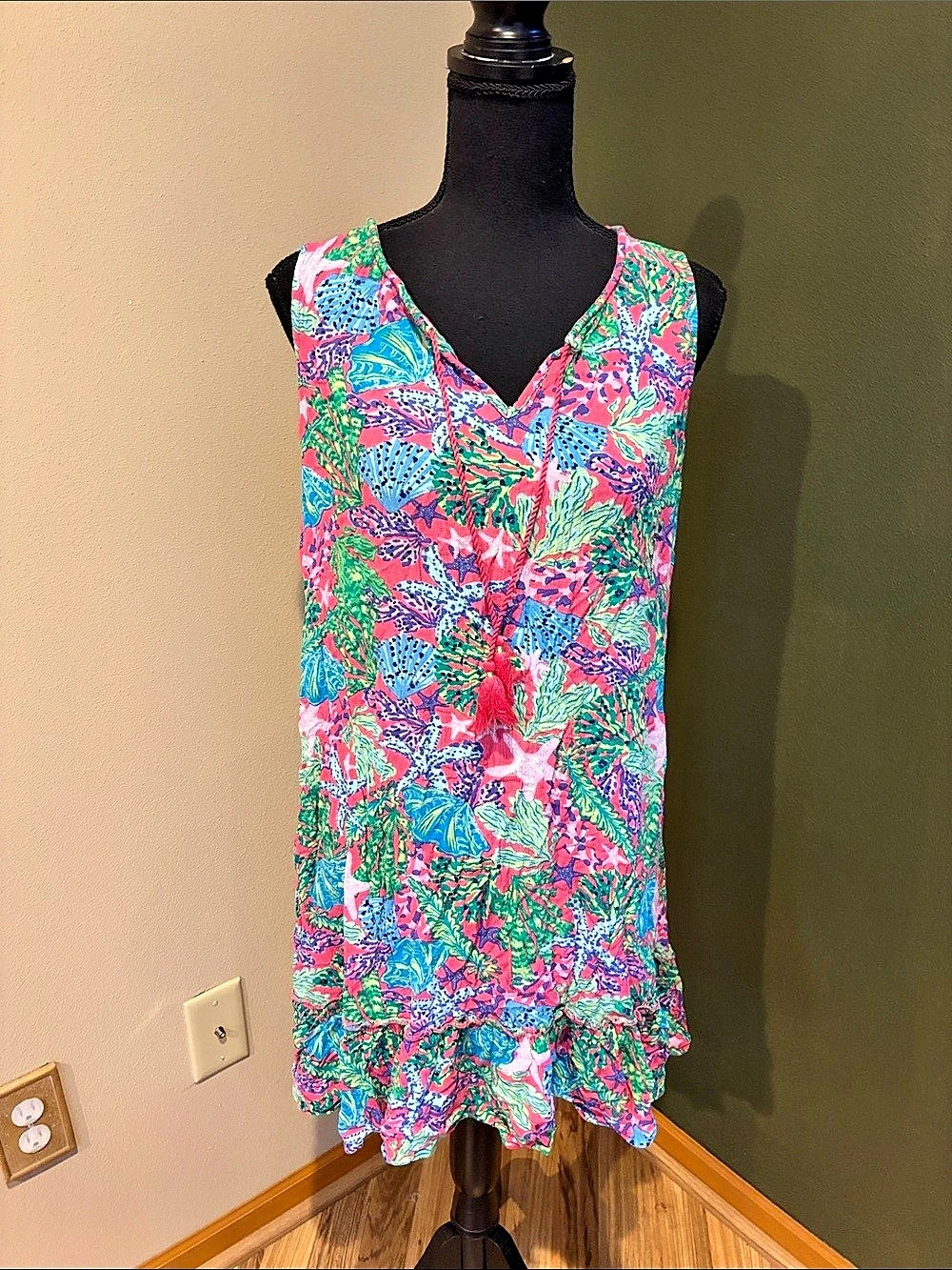 Stella Parker Collection Floral Mini Dress in Pink & Blue